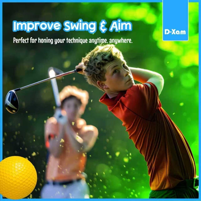 Dexam Foam Golf Balls Bulk Practice Golf Ball Soft Multicolor, Yellow, White or Orange | Long Lasting & Realistic Feel | Limited Flight Use Indoors Outdoors Backyard Training - Image 5